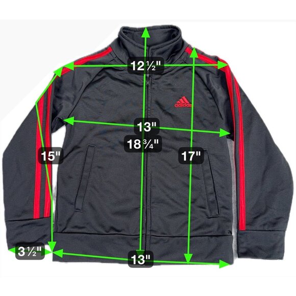 Adidas Youth Athletic Track Jacket Unisex 4T Black/Red Light Comfort Active Wear - Picture 2 of 8